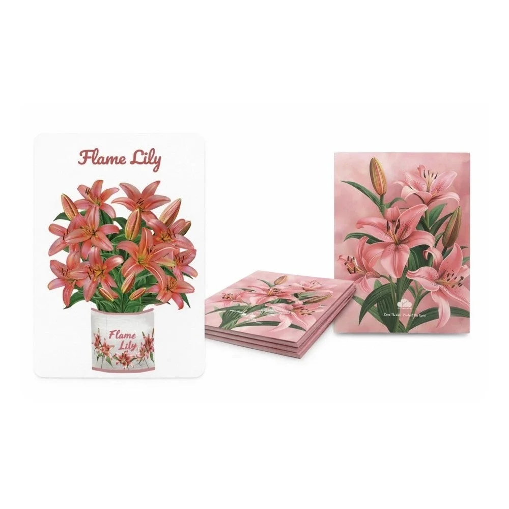 Pop Up Card Paper Forever Flower Bouquet, 12
